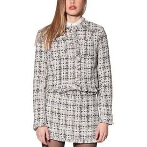 Walter Baker NWT Irene‎ Tweed Crop Jacket Keystone Multi Size Large MSRP $298